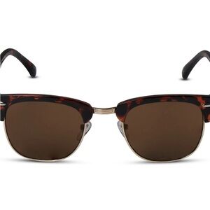 lucky Brand D901 50022 140 TORTOISE Shell Sunglasses with Brown Lenses Gold Tone